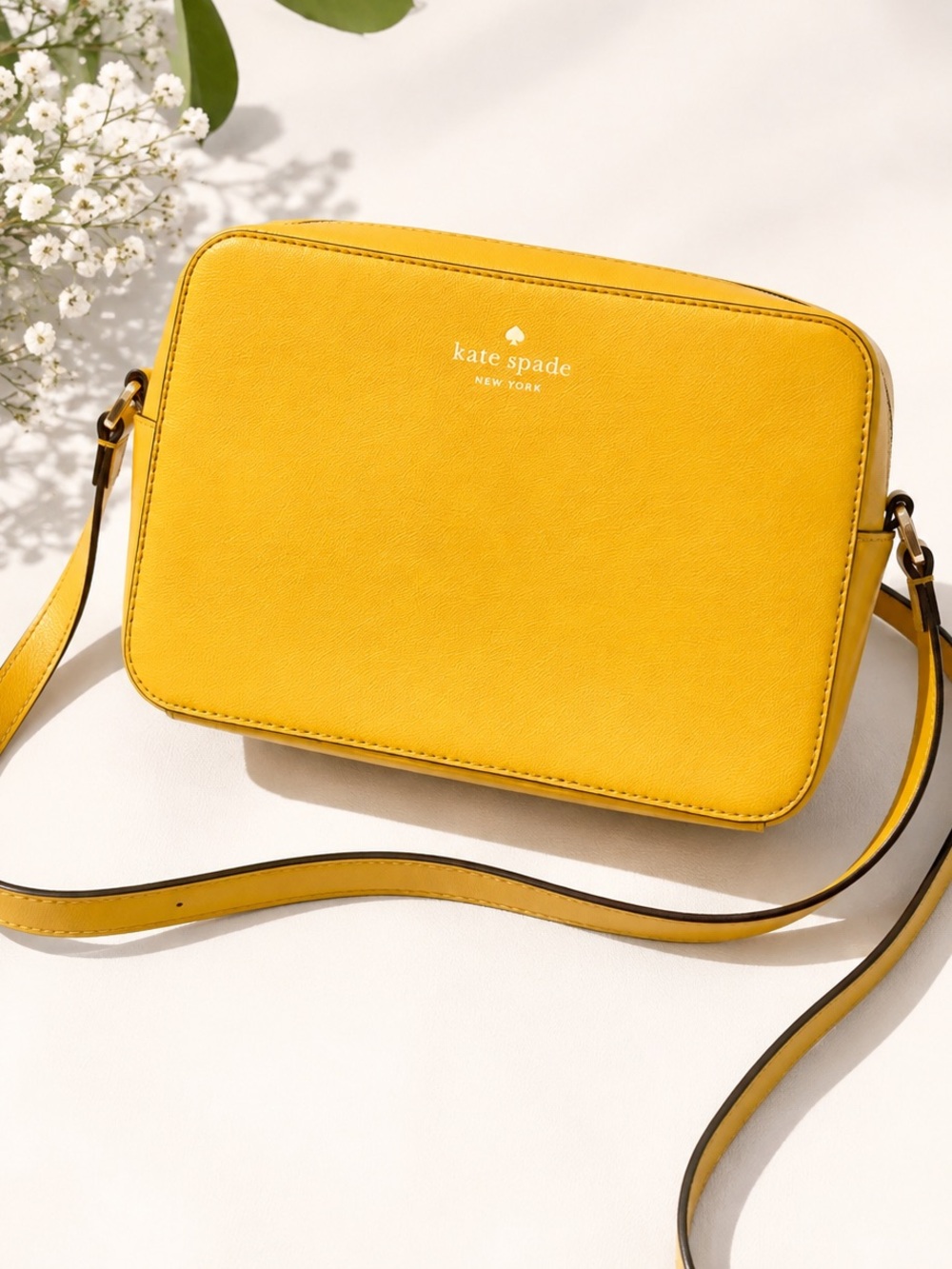 Kate Spade Vibrant Harper Sunflower Field Yellow Crossbody Bag - Picture 1 of 8